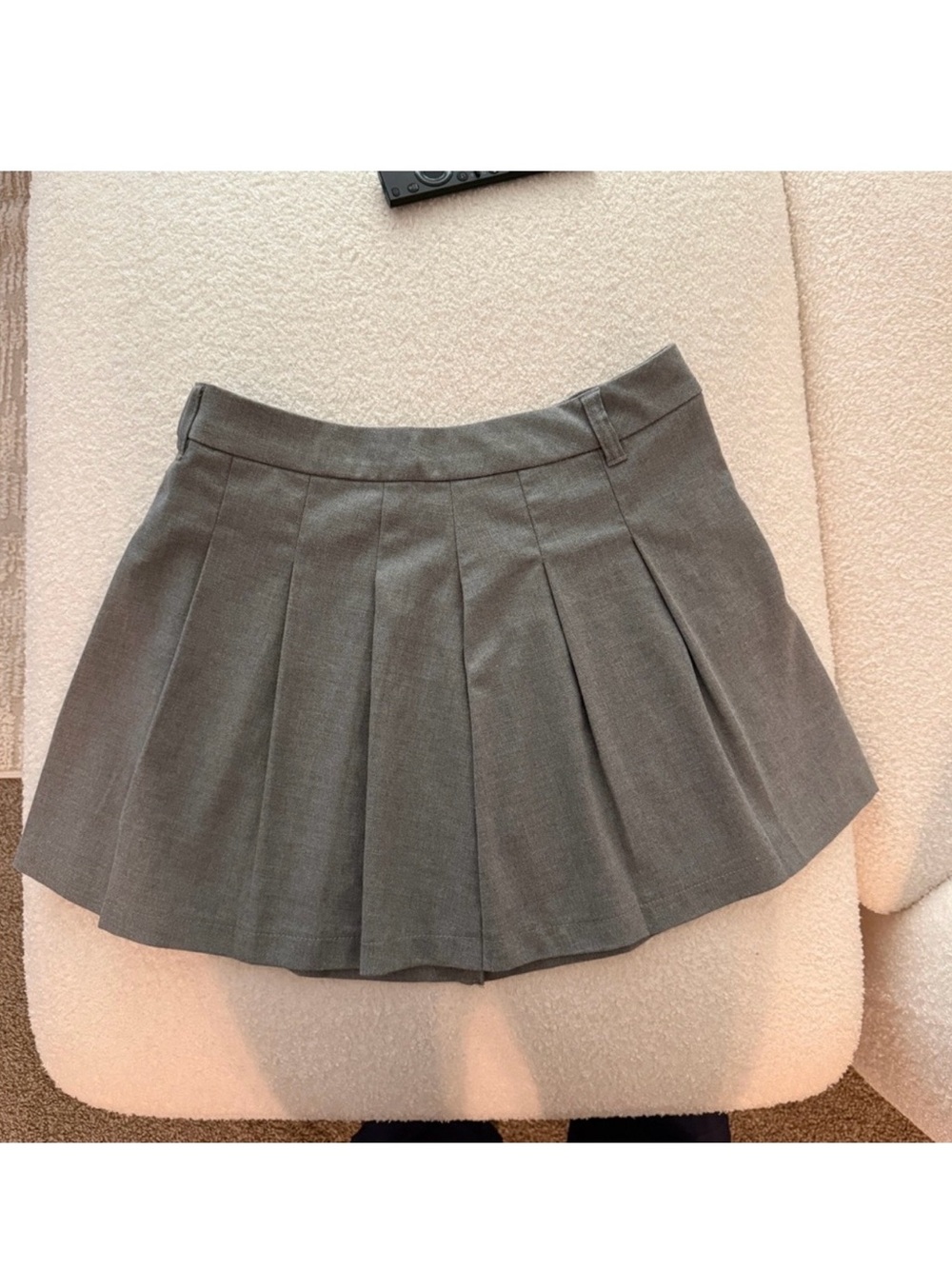 H&M Charcoal Pleated Mini Skirt